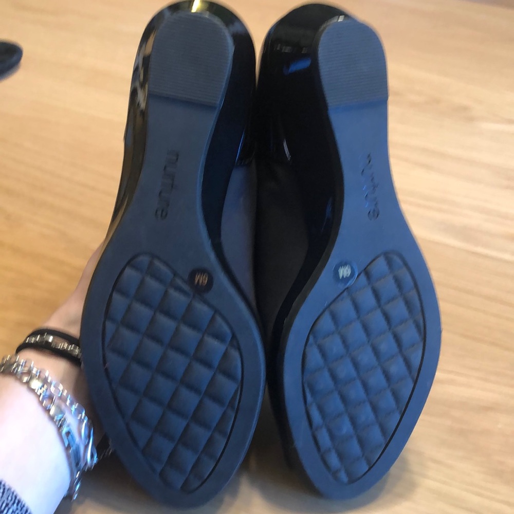 NWOT nuture black peep toe wedges. - Picture 6 of 6